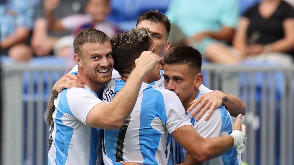 Selección Argentina Sub 23 vs. Ucrania. Foto: Reuters.
