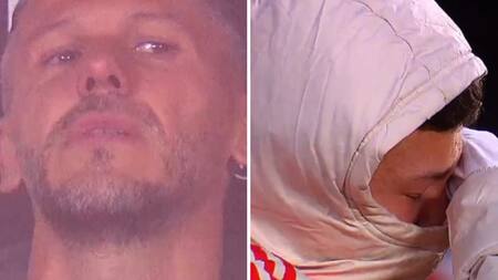 La emoción de Demichelis y su hijo Bastian. Foto: captura video