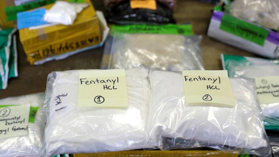 Bolsas plásticas con fentanilo en el O'Hare International Airport en Chicago, Illinois. Reuters