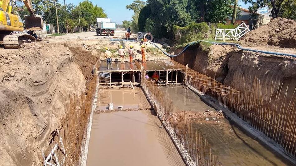 Merlo: avanza la obra hidráulica del Arroyo Salguero. Prensa Merlo
