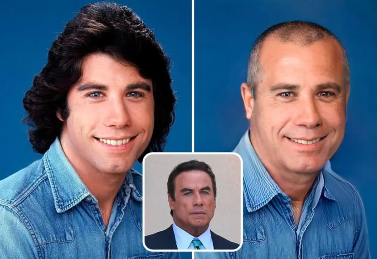 La recreación de John Travolta con Inteligencia Artificial y sin sus cirugías estéticas. Foto: Instagram @hidreley.