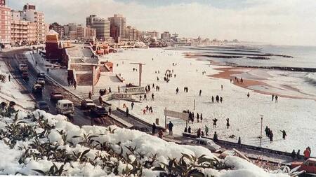 Nevada en Mar del Plata. Foto: NA