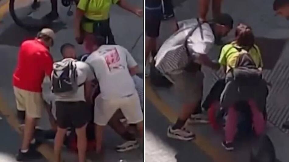 Salvaje agresión a un hombre al que confundieron con un ladrón en el microcentro porteño. Foto: NA.