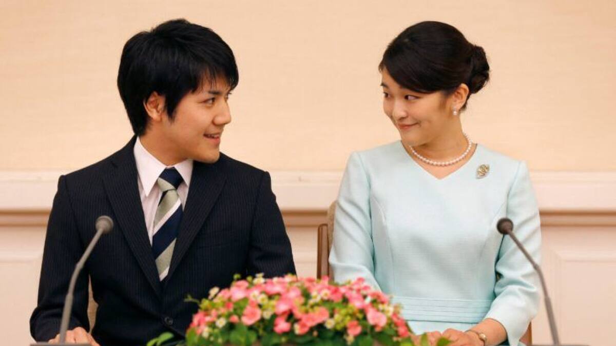 La princesa Mako de Japón y su esposo, Kei Komuro. Foto: Pinterest.