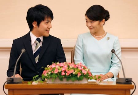 La princesa Mako de Japón y su esposo, Kei Komuro. Foto: Pinterest.