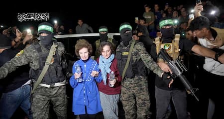 Liberación de rehenes de Hamás. Foto: Reuters