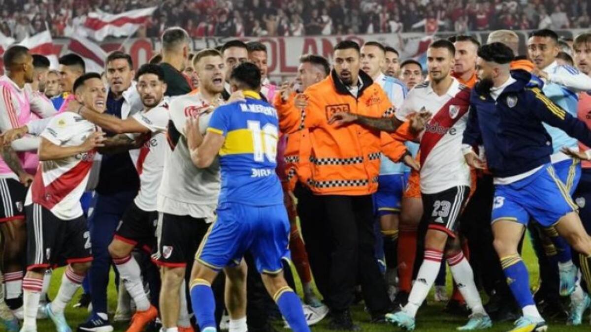 Incidentes en el Superclásico. Foto: NA