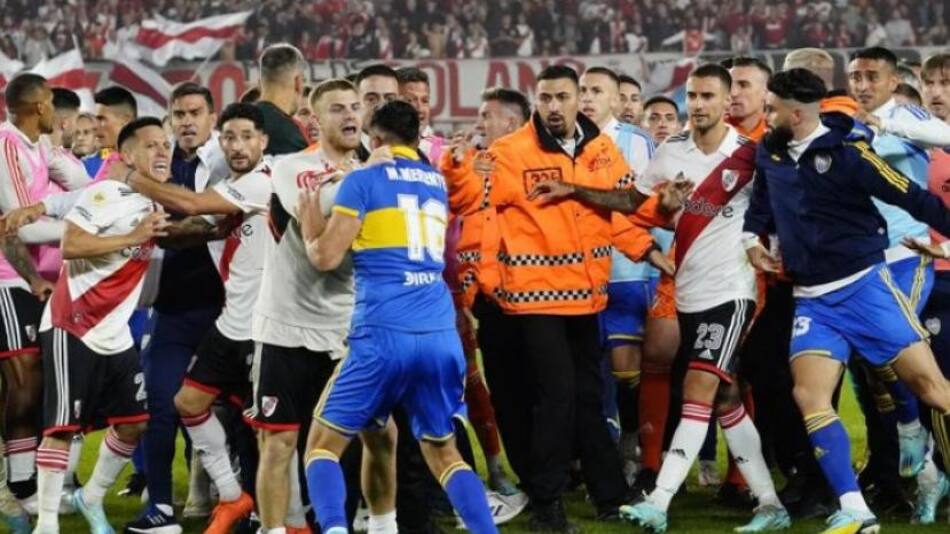Incidentes en el Superclásico. Foto: NA