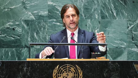 Lacalle Pou en la Asamblea General de la ONU. Foto: Reuters.