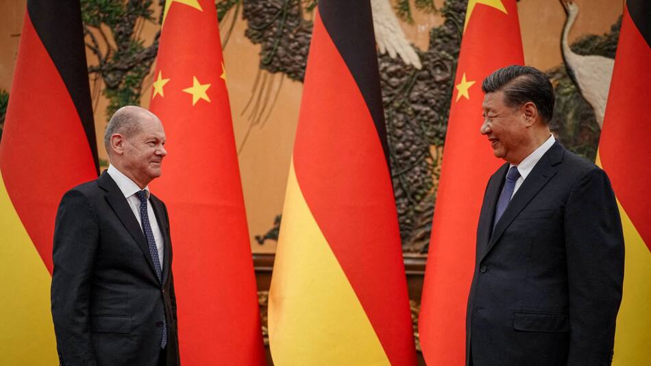 Olaf Scholz y Xi Jinping. Foto: Reuters.