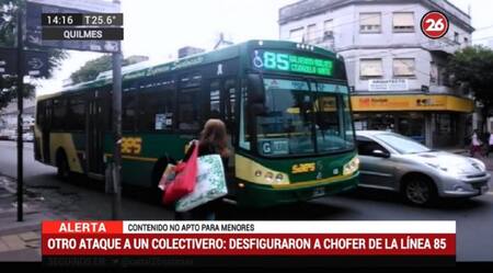 Otro ataque a colectivero - le desfiguraron la cara a chofer de línea 85