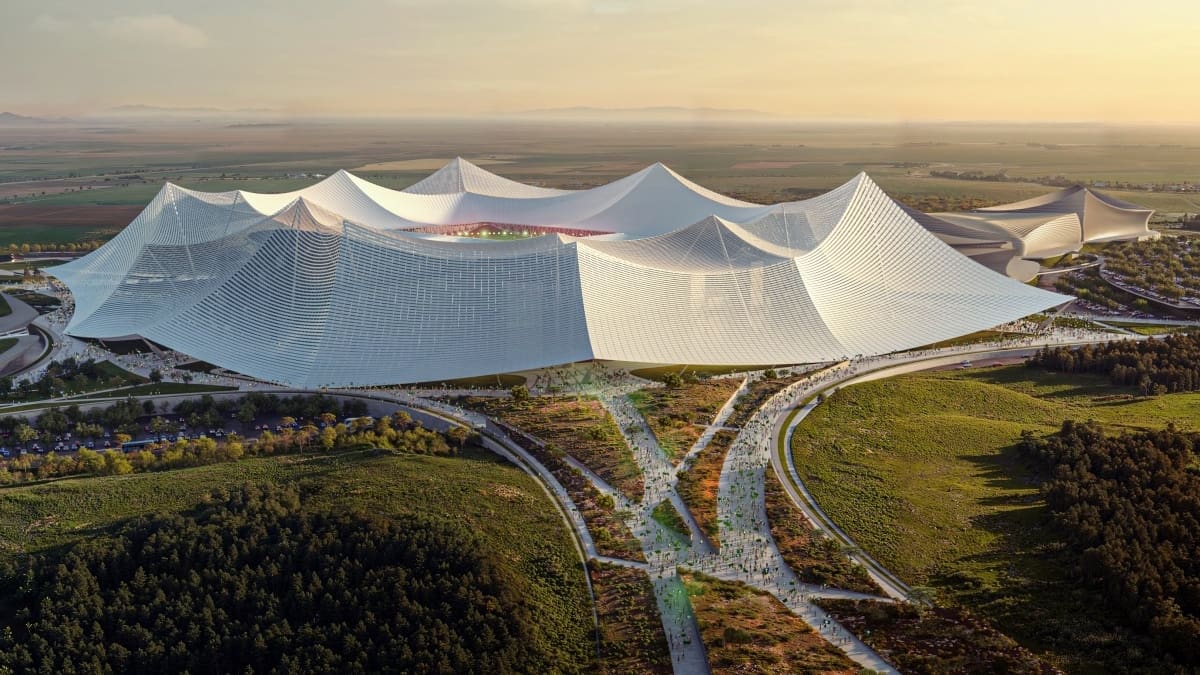 Grand Stade Hassan II, el impresionante estadio que construye Marruecos para el Mundial 2030.