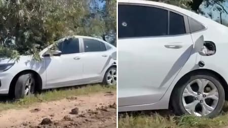 Horror en San Antonio de Areco: hallaron muerta a una pareja dentro de un auto tiroteado.