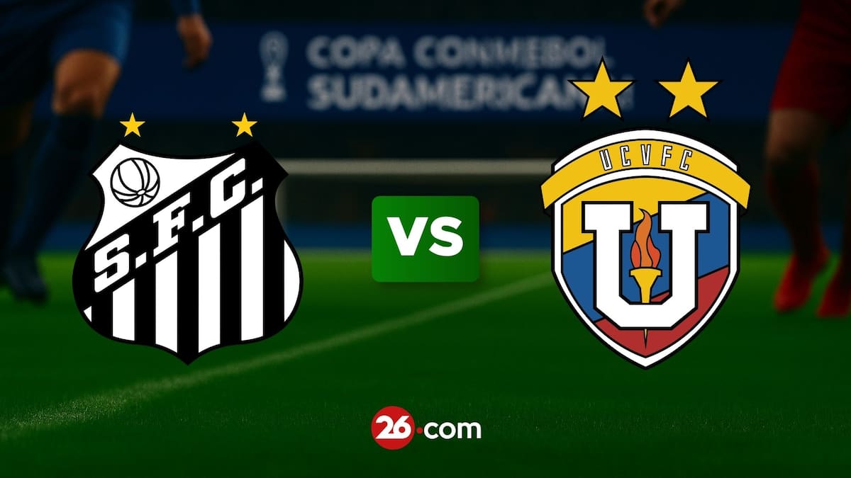 Santos vs Universidad Central de Venezuela por la Copa Sudamericana 2026.