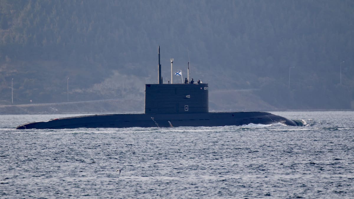 Submarino ruso que fue hundido por Ucrania. Foto: Reuters.