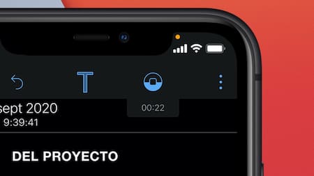Punto naranja en WhatsApp. Foto: Beta Móvil