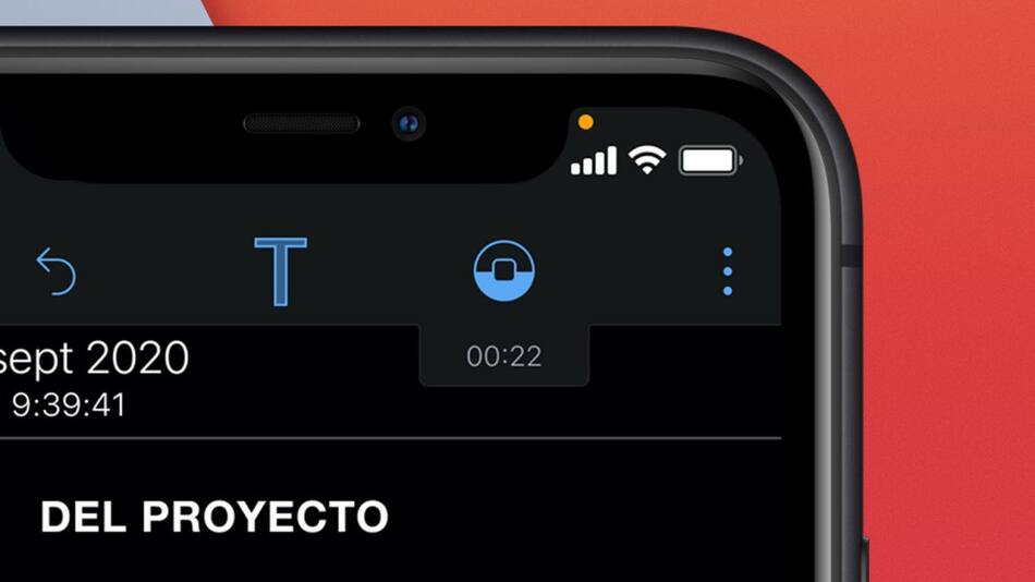 Punto naranja en WhatsApp. Foto: Beta Móvil
