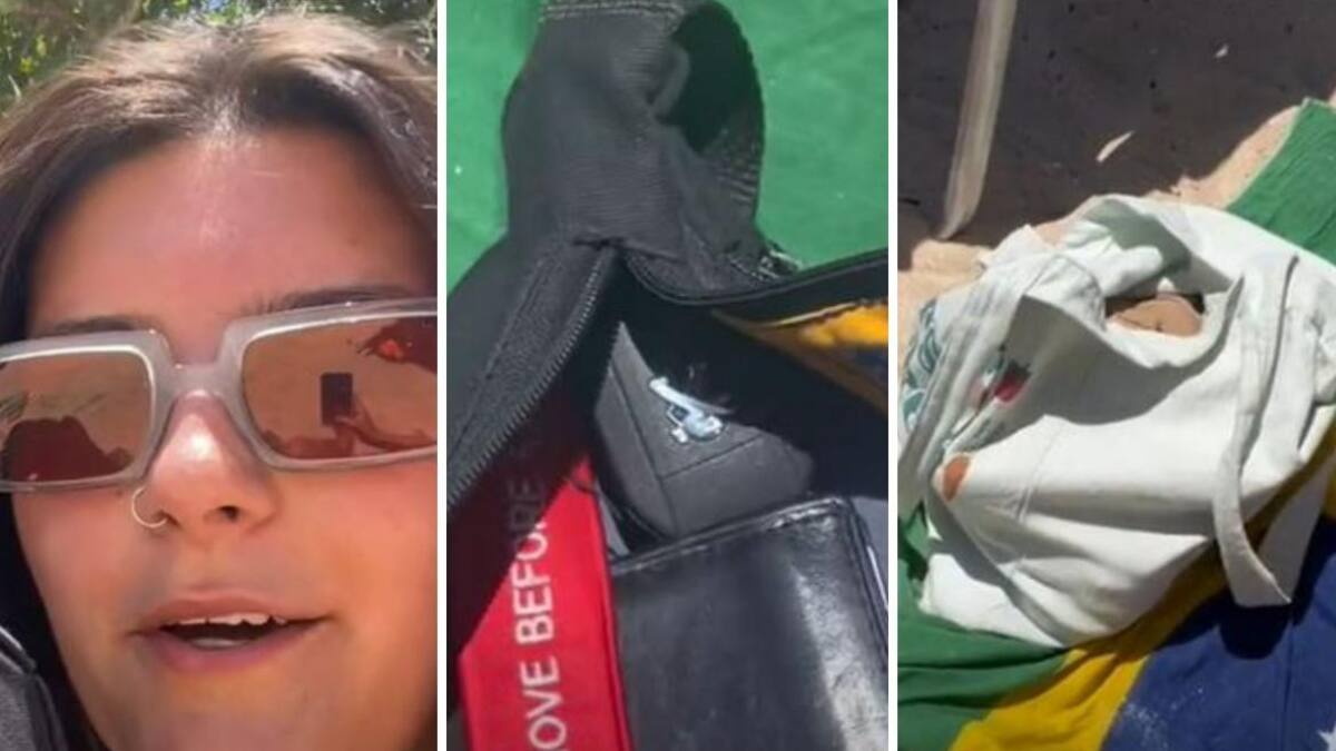Una joven argentina se volvió viral por su técnica para evitar robos en la playa. Foto: captura de pantalla.