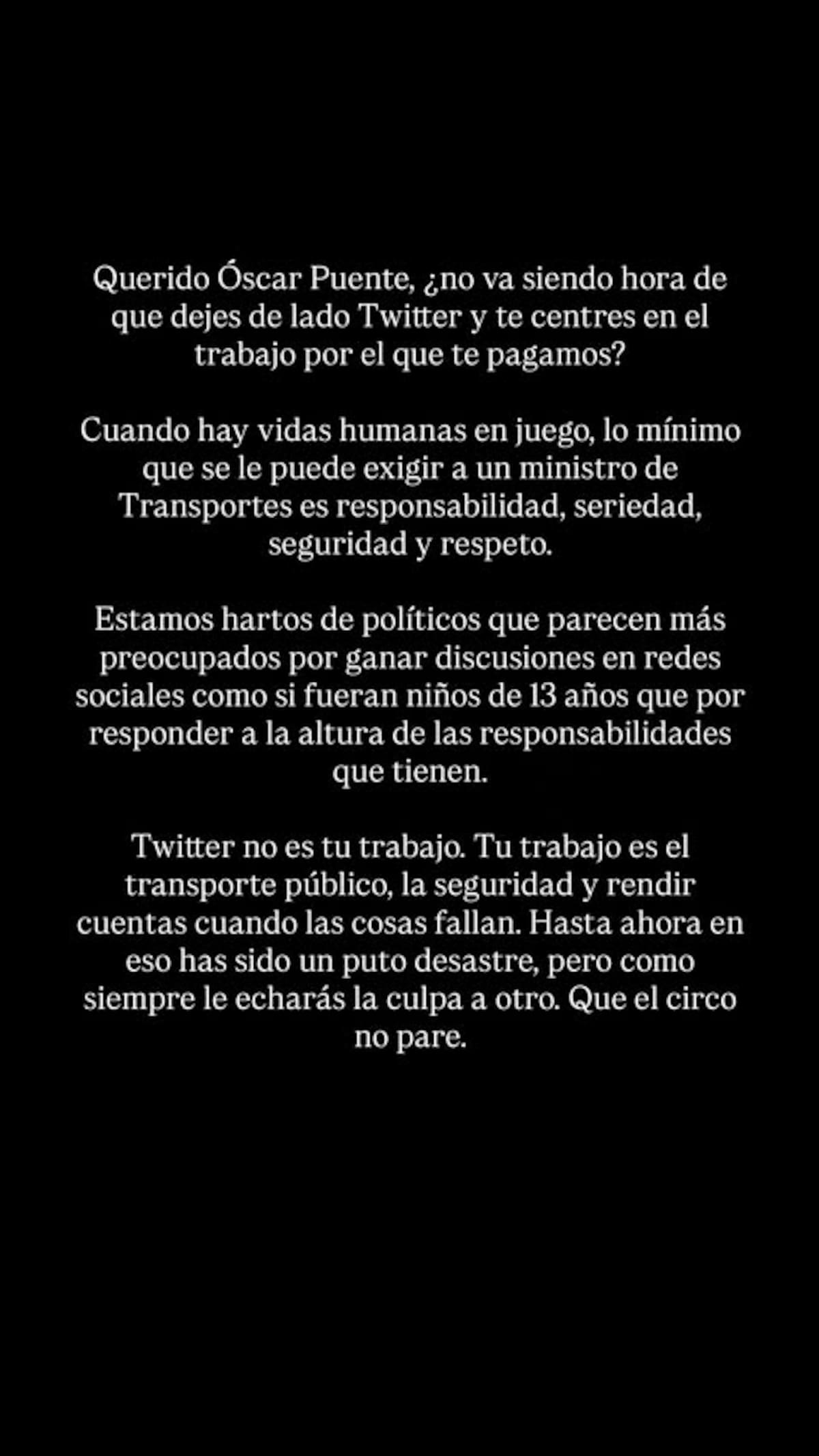 Posteo de Marcos Llorente tras el choque de trenes en España.