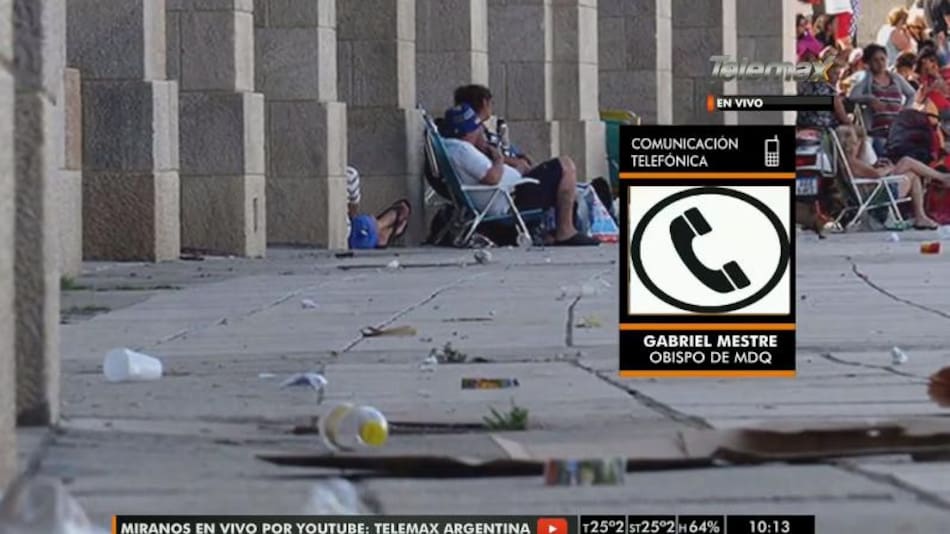 Mar del Plata - conflicto municipales con Arroyo, Obispo en Radio Latina