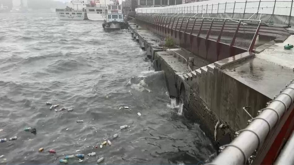 El supertifón en Taiwán y China. Foto: EFE.