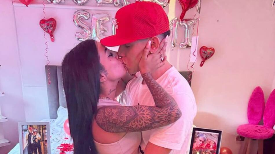 Tamara Báez junto a su novio Thiago. Foto: Instagram.