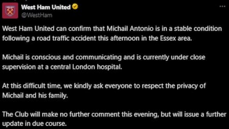 Michail Antonio; West Ham. Foto: X.