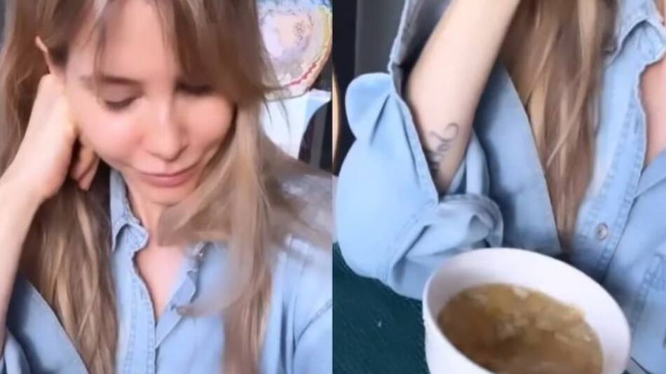 Guillermina Valdés y su caldo de huesos. Foto: Instagram @guillevaldes1.