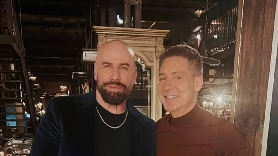 El encuentro de Suar con Travolta. Fuente: Instagram