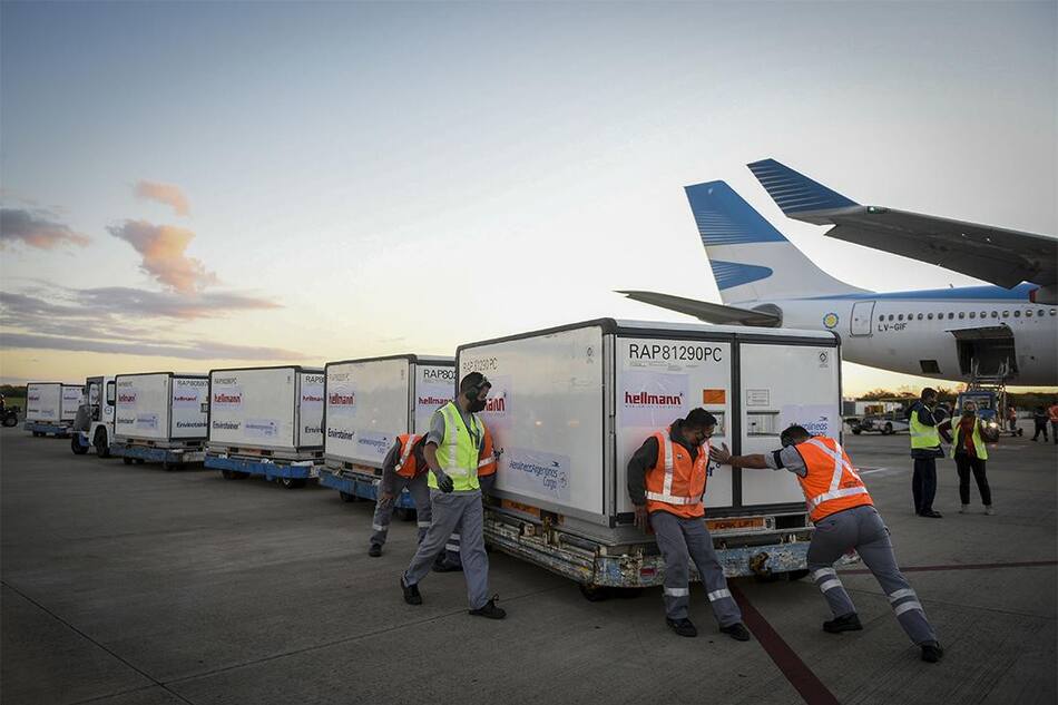 Vacuna Sinopharm contra coronavirus, llegada de aviones a Ezeiza, Canal 26