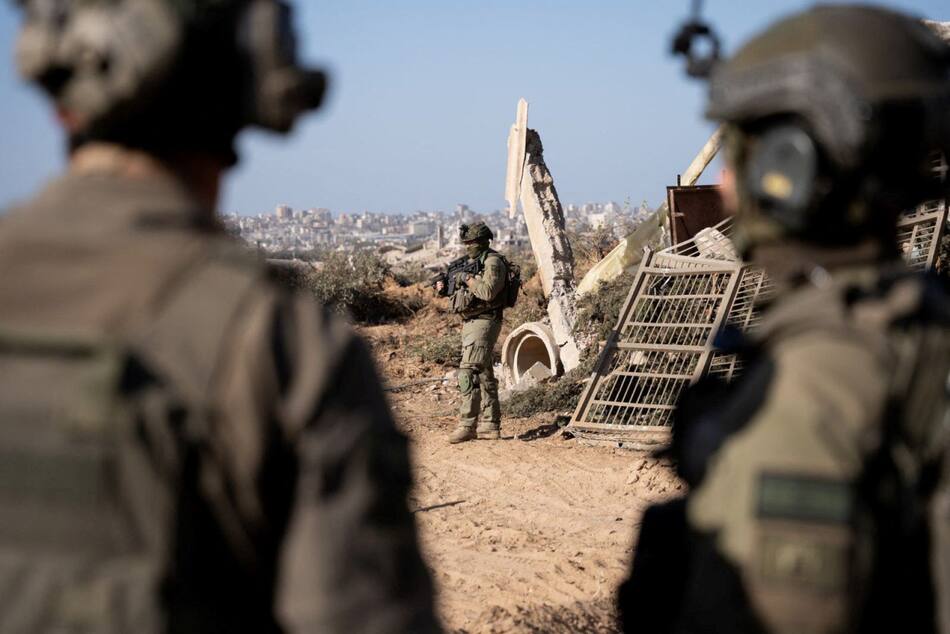 Soldados israelíes en la Franja de Gaza. Foto: Reuters