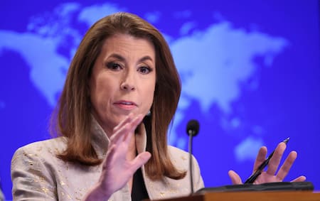 Tammy Bruce, portavoz del Departamento de Estado de Estados Unidos. Foto: REUTERS.