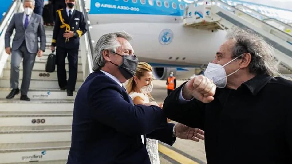 Alberto Fernández, presidente de Argentina, llegada a Madrid, foto Presidencia