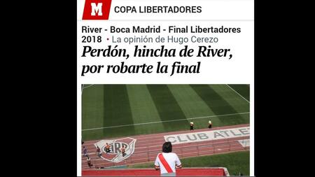 Editorial diario Marca por Superfinal Copa Libetadores, Boca, River