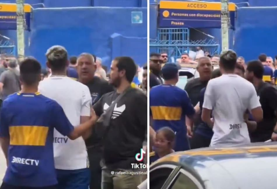 La agresión que sufrió el streamer Joaco López en La Bombonera. Foto: TikTok @rafaelagustinabe.