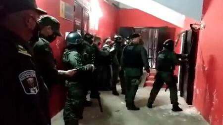 Búnker de la barra de Newells en el estadio Marcelo Bielsa