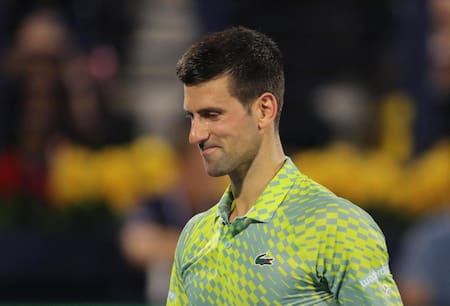 Novak Djokovic en el ATP 500 de Dubai. Foto: REUTERS.