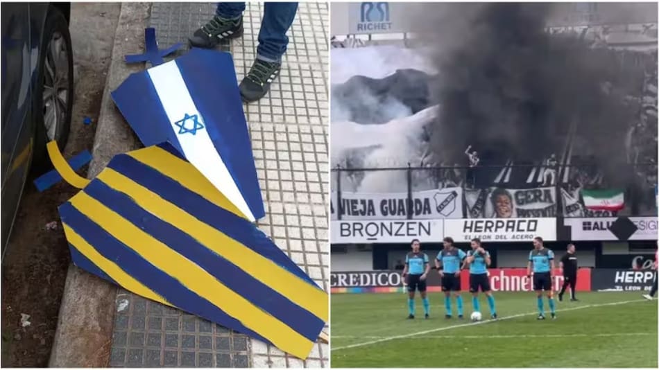 Hinchas de All Boys denunciados por antisemitismo. Foto: captura video