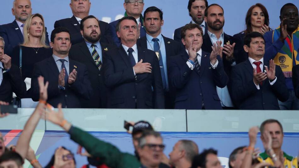 Domínguez y Bolsonaro - Final Copa América
