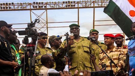 Los militares golpistas. Foto: Reuters.