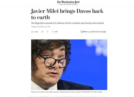 Editorial de The Washington Post sobre Javier Milei.