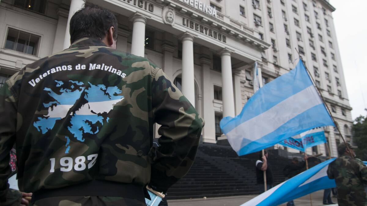 Veteranos de la Guerra de Malvinas. Foto: NA.