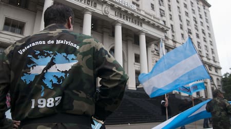 Veteranos de la Guerra de Malvinas. Foto: NA.