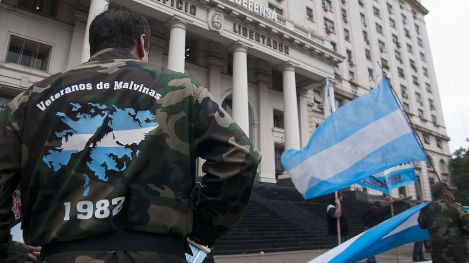 Veteranos de la Guerra de Malvinas. Foto: NA.