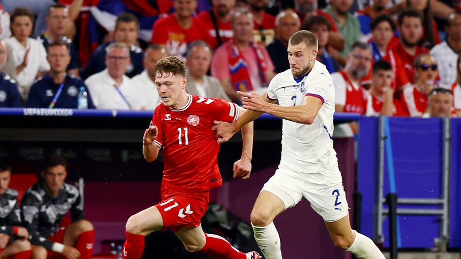 Dinamarca vs Serbia, Eurocopa. Foto: Reuters