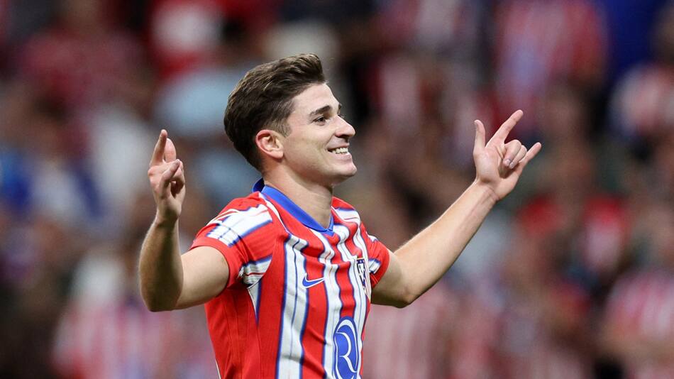 Julián Álvarez, Atlético de Madrid vs Valencia. Foto: Reuters