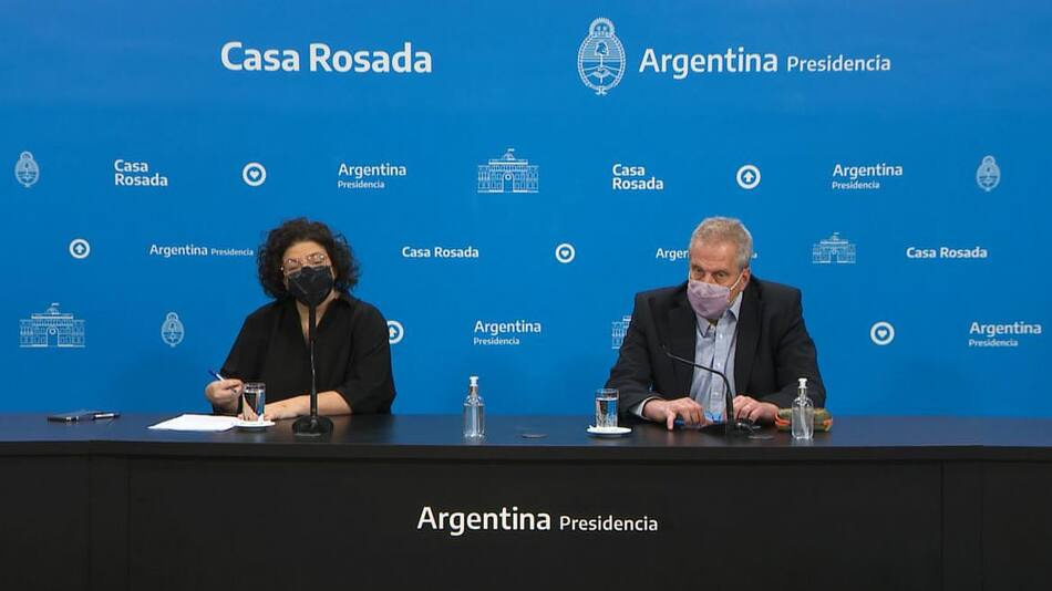 Conferencia de prensa de la ministra Carla Vizzotti, y el ministro Jaime Perczyk, NA