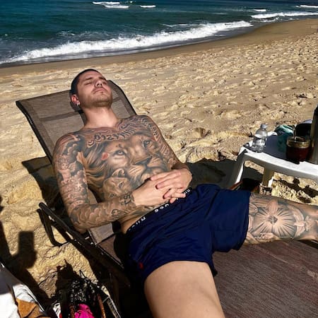 Las románticas vacaciones de Mauro y Wanda. Foto: Instagram.