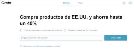 Grabr, plataforma de compras. Foto grabr.io/es/order