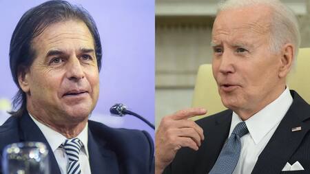 Luis Lacalle Pou y Joe Biden. Fotos: Reuters